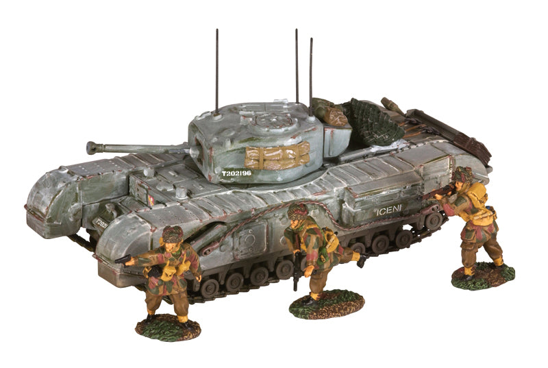 CORGI CHURCHILL TANK WITH 3 FIGURES BRITISH ARMY HOLLAND 1944
